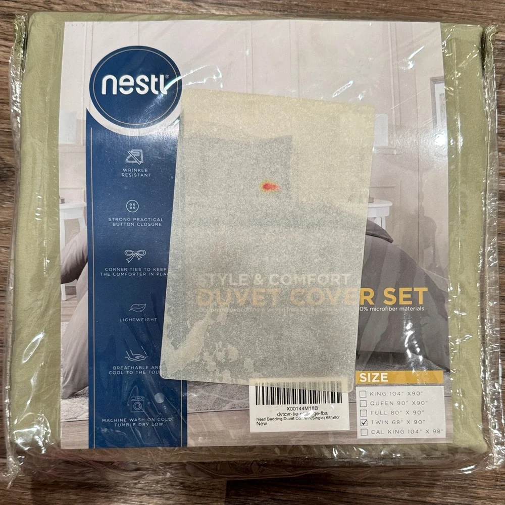 Nestl Olive Green Duvet Cover Set